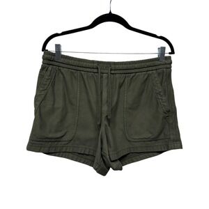 Athleta Shorts Women‎ Farallon Sz M Pull On Athleisure Drawstring Olive Green